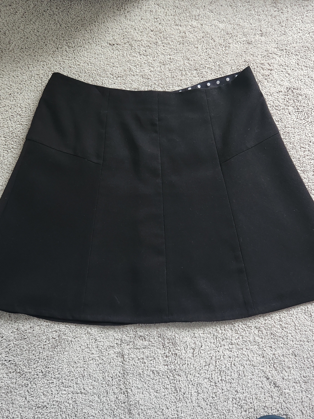 LOFT Black Panel A-Line Mini Skirt